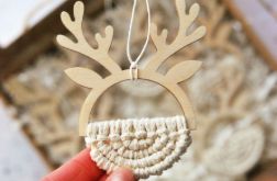 Makramowe ozdoby na choinkę - renifery Makramowe ozdoby na choinkę - renifery