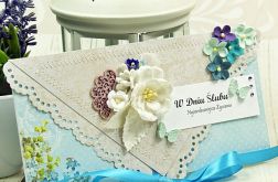 Kopertówka ślubna-niezapominajki