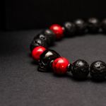 Męska bransoletka RED SKULL - 