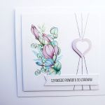 Kartka życzenia powrotu do zdrowia z sercem - Delikatna kartka z życzeniami powrotu do zdrowia