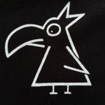 Koszulka ręcznie malowana papuga unisex - Koszulka papuga minimalizm