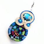 Blue-Green Masai kolczyki sutasz - 