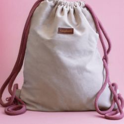 Welurowy jasny workoplecak basic