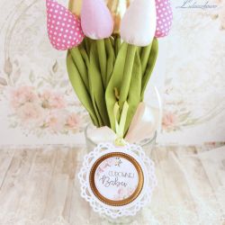 Tulipany bukiet dekoracja Dzień Babci prezent