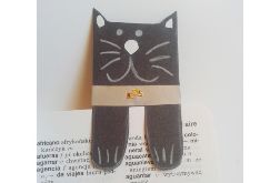 Zakładka z papieru czarny kot