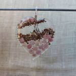 Brelok serce z żywicy Rose Gold Dream - 2