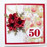 Kartka URODZINOWA z makami - REZERWACJA - Kartka na urodziny z czerwonymi kwiatami