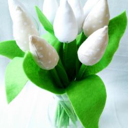 Tulipan 100% bawełna BEŻOWY