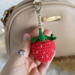 Brelok truskawka, Brelok do kluczy, Brelok dla dziecka, Zawieszka truskawka - 