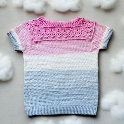 Sweterek / bluzka, L "Różowa chmurka"