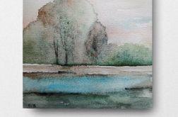 Drzewa-akwarela formatu -15/15 cm