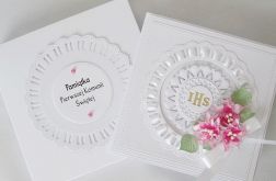 Kartka PAMIĄTKA I KOMUNII ze wstążką #3