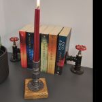 Świecznik Loftowy 1-ramienny F001_2-W1 Loft - Świecznik Loftowy F001_2-W1 Loft