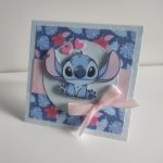 Kartka ręcznie robiona urodzinowa Stich  - Kartka handmade Stich 2