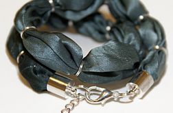 Bransoletka jedwabna - platyna