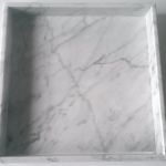 Taca z marmuru Bianco Carrara Venato 25 x 25 x 1 cm - null