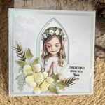 230,Kartka na komunię w pudełku dla dziewczynki z torebką  - 230,Kartka na komunię w pudełku dla dziewczynki z torebką