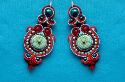 Kolczyki z Howlitem turkusowym Kolorowe