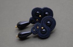 granatowe kolczyki sutasz