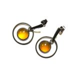 Komplet z żółtymi agatami. - Komplet z żółtymi agatami.