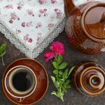 Serweta różyczki bordowe - Dekoracja stołu