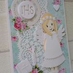 Kartka komunijna z aniołkiem - 