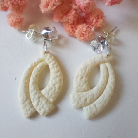 "Dafne" v.1 - kolczyki z gliny polimerowej.