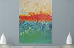 obraz olejny abstrakcja horyzont w ogniu