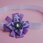 Opaska niemowlęca - "Elegancja w fiolecie" - 