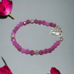 Delikatna bransoletka z różowych Turmalinów  - Delikatna bransoletka z naturalnych różowych Turmalinów
