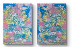 Wiosenne inspiracje ogrod , plotno 100x70x1 cm kazde
