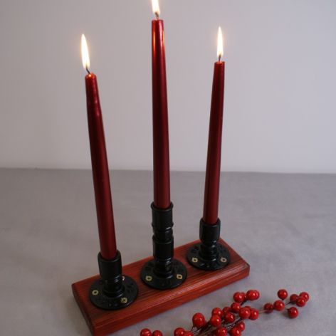 Świecznik Loftowy 3-ramienny F003_2-W2 Loft