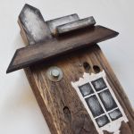 Casa loca III, domek obraz na starej desce - 