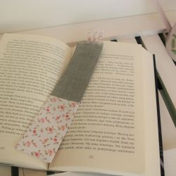 Zakładka do książki lniana z bawełną