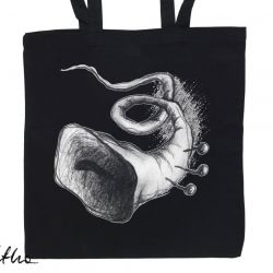 Trąbka - torba z nadrukiem czarna