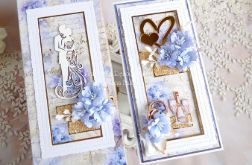 Ślubna skrzynka do wina i kartka 1043