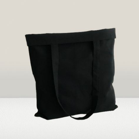 Torba na zakupy,bawełniana torebka na ramię,shoperka czarna.