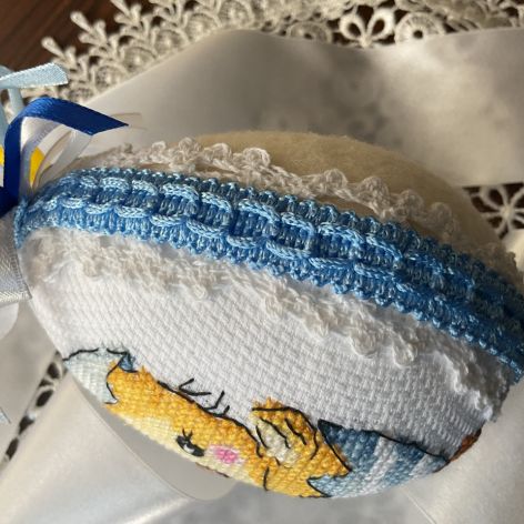 Pisanka Kurczaczek Niebieski