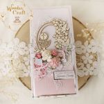 Kartka komunijna pamiątka "PinkRoses1" GOTOWA - 
