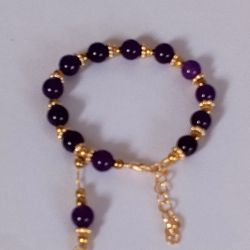 Bransoletka seria "Talizman Ochronny" Ametyst +Hematyt