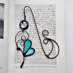 zakładka do książki motylek turkusowy , witraż - witraż zakładka