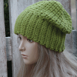 czapka zielony groszek - 
