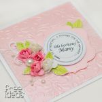 Perłowy róż -Dzień Matki - kartka w pudełku - dla mamy