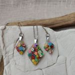 Owocowy Blask – Kolorowy komplet biżuterii z żywicy - 2