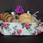 Koszyk na pieczywo - Angielskie róże - pojemnik na chleb