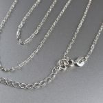 Srebrny łańcuszek, Srebro 925, 45-49cm - krótki łańcuszek ze srebra 925