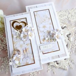 Ślubna kartka w pudełku 1042