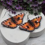 Kolczyki motyle - pomarańczowe - kolczyki motyle