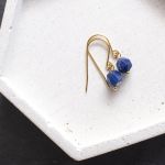 Kolczyki INDRA z Kamieniem naturalnym w złocie. - 