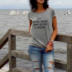 t-shirt luźny "JEŻELI CZEGOŚ NIE WOLNO ..."